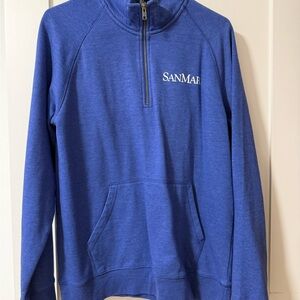District Men's Blue Zip-Up Sweater